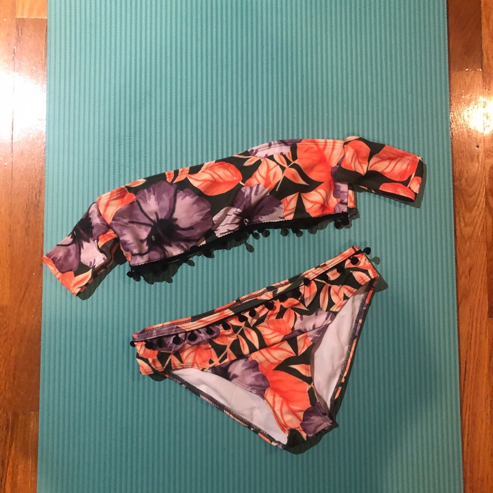 Floral Off Shoulder Swimsuit